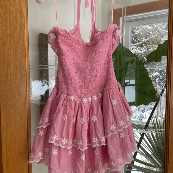 LoveShackFancy Pink Floral Dress - Picture 3 of 4